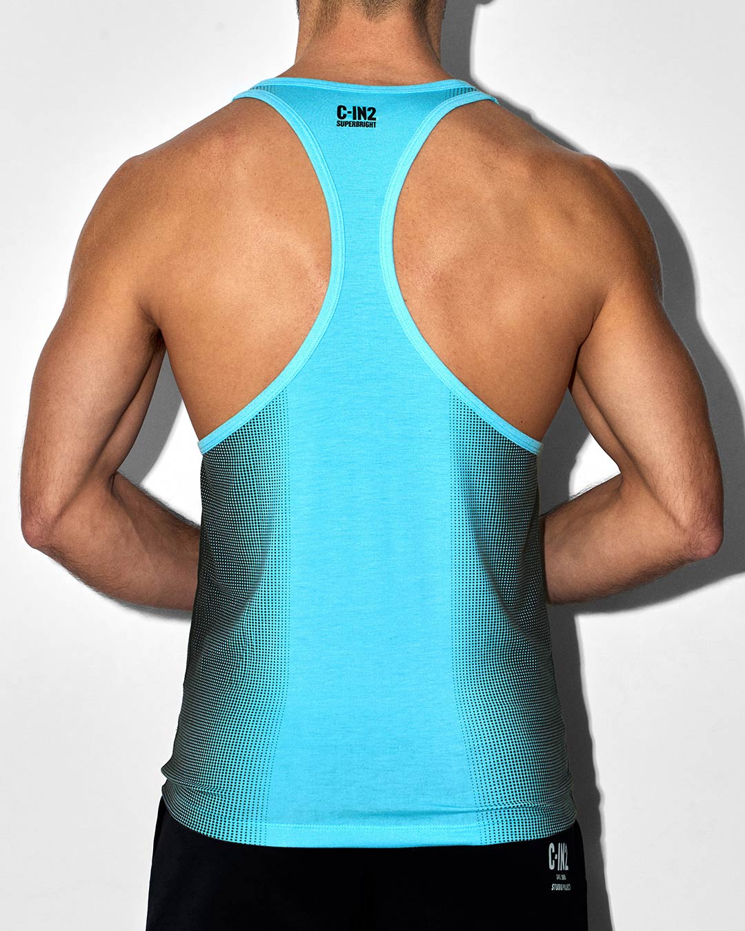 Super Bright Racerback Tank Neon Blue