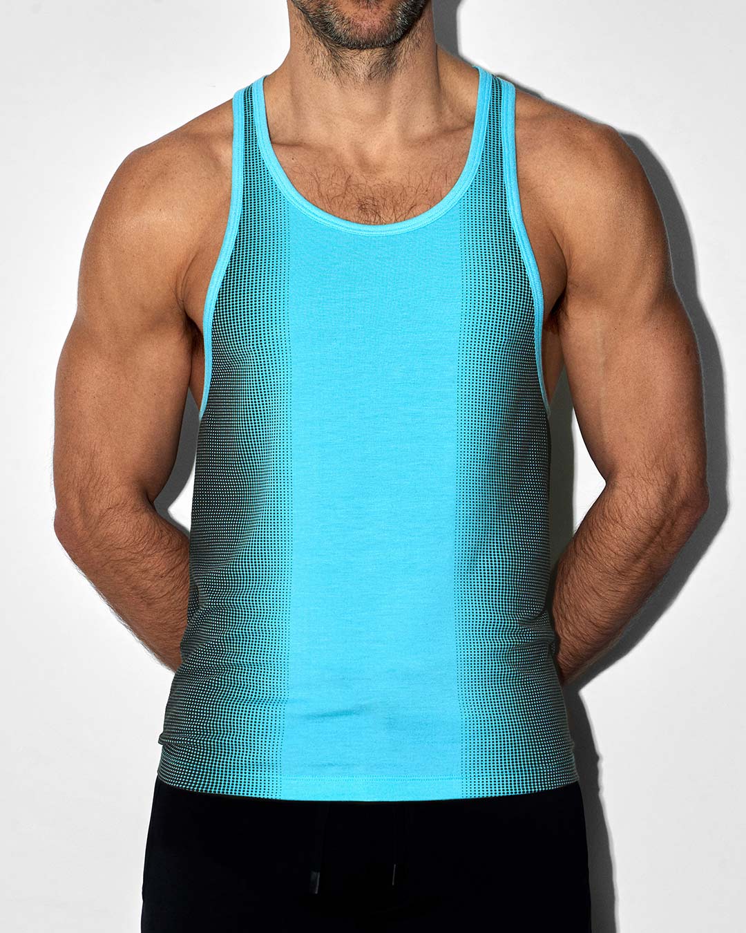 Super Bright Racerback Tank Neon Blue