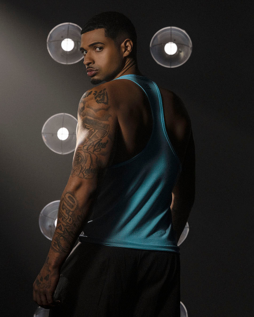 Super Bright Racerback Tank Neon Blue