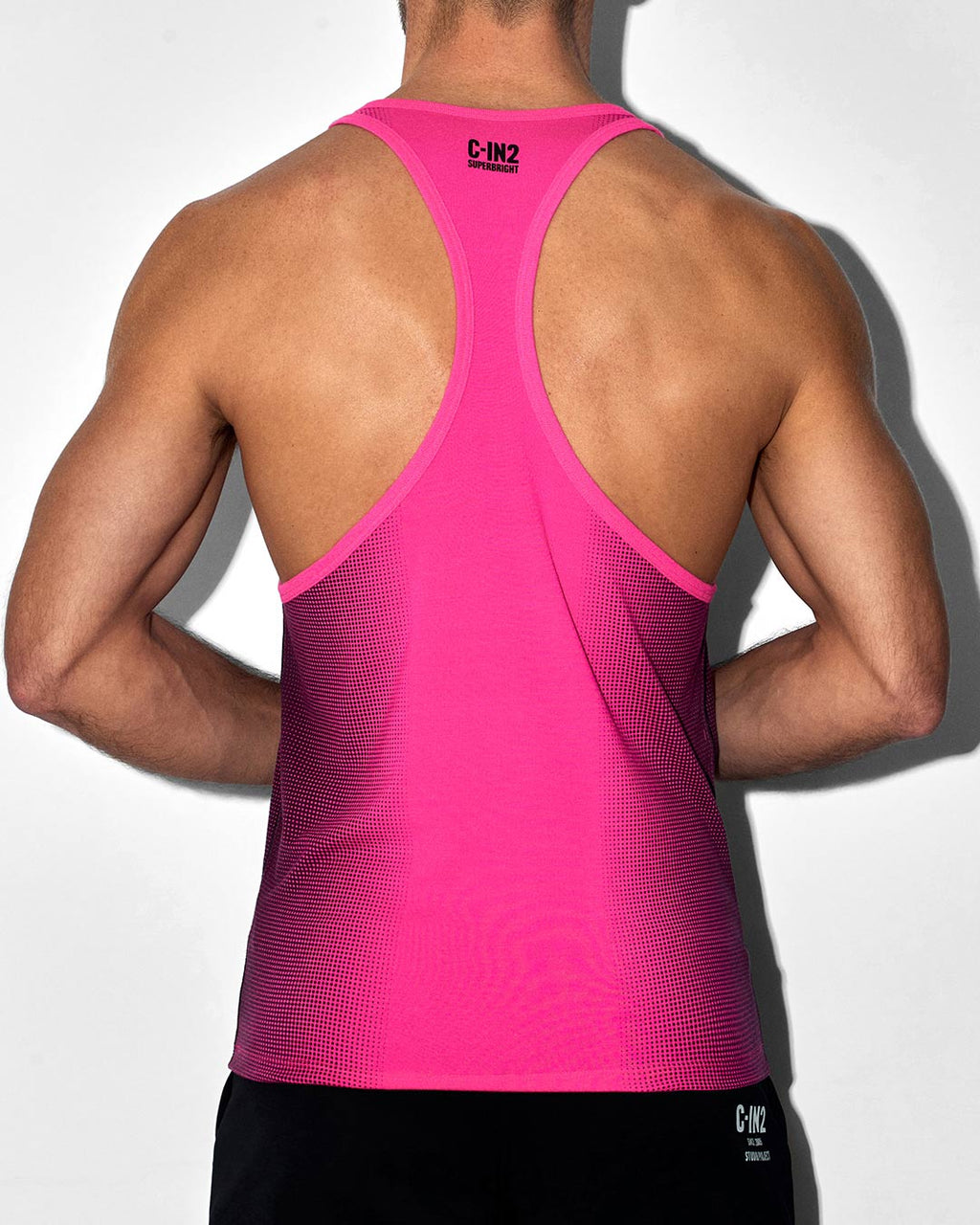 Super Bright Racerback Tank Neon Pink
