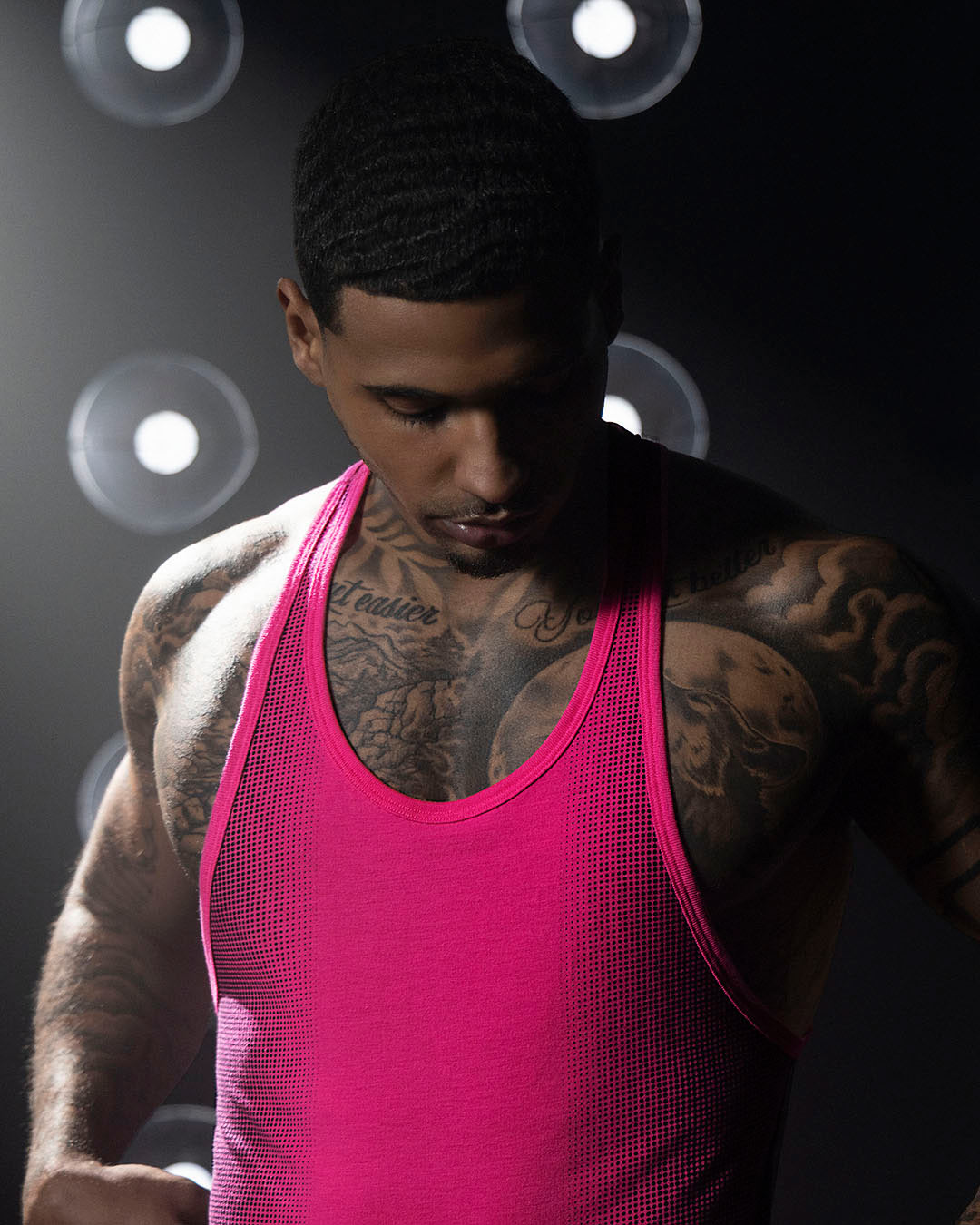 Super Bright Racerback Tank Neon Pink