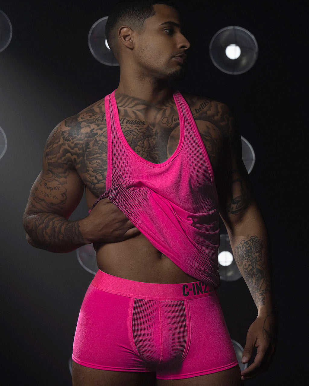 Super Bright Racerback Tank Neon Pink