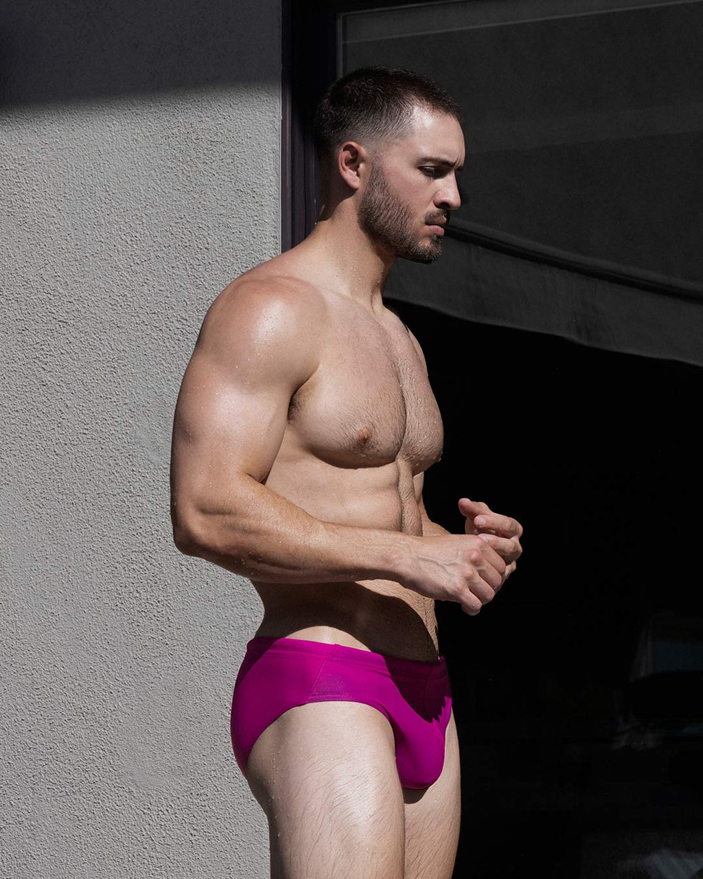 Swim Brief Solid Raspberry Pink