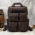 Large Capacity Leather Backpack for Outdoor Leisure