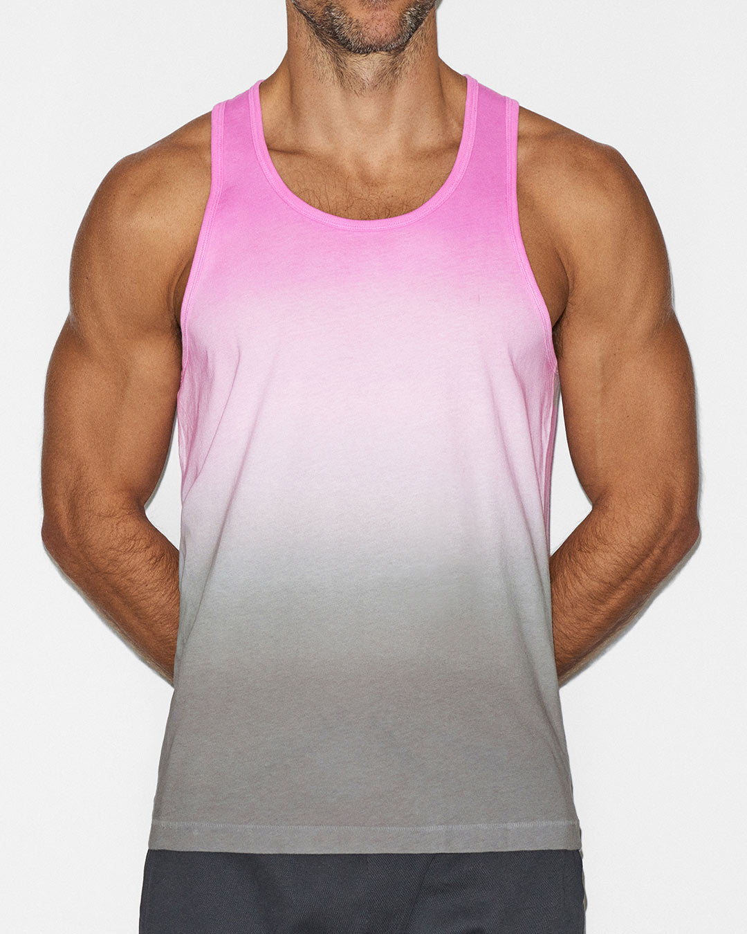 Dip Dye Relaxed Tank Peony Pink
