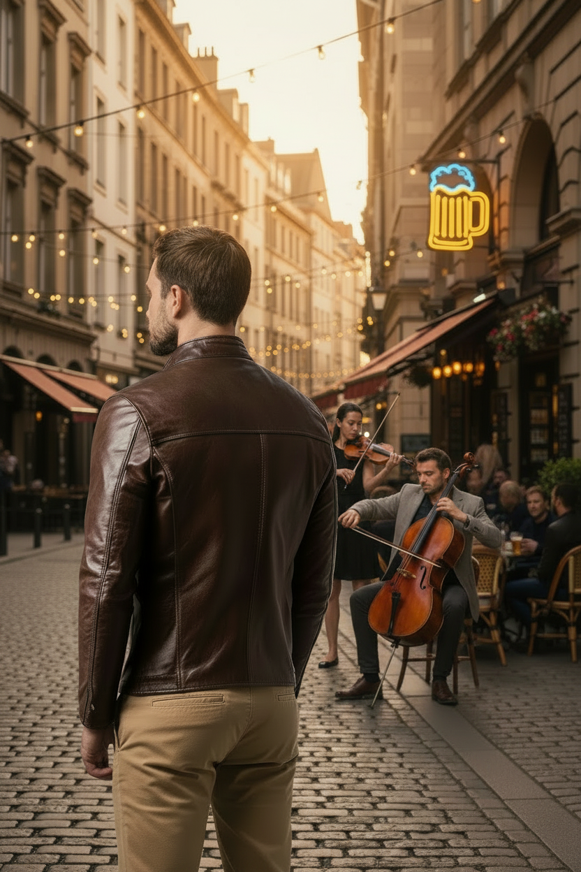 Albert Stylish Dark Brown Leather Jacket